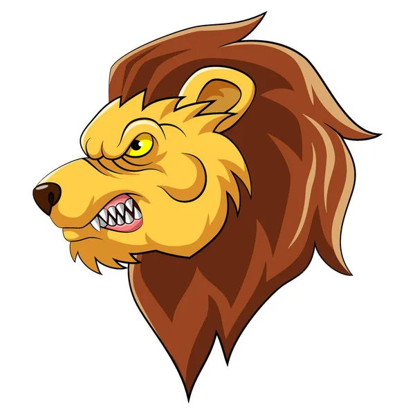 Lion Head Mascot Illustration — Stock Vector