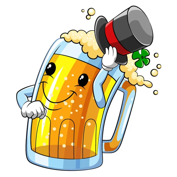 Cartoon Character Beer Illustration — Stock Vector