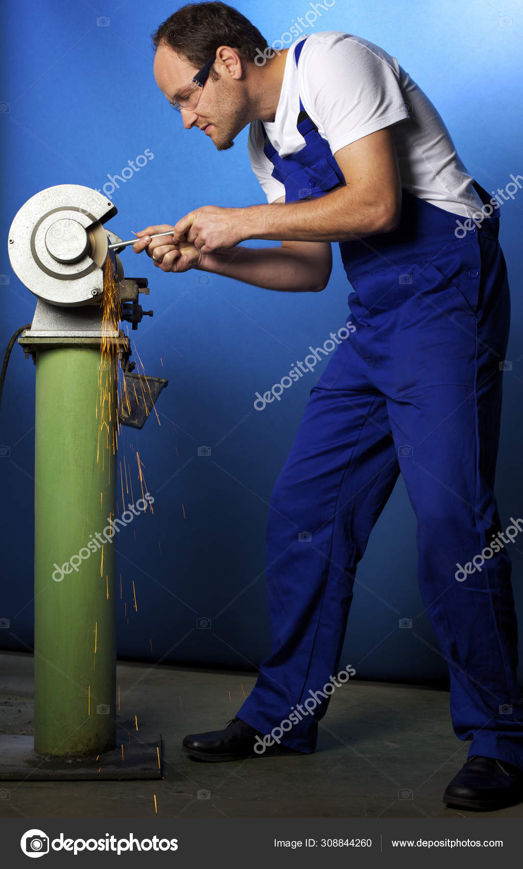 Technician On Grinding Bench Stock Photo C Lichtmeister 308844260