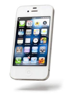 Apple iphone 4, beyaz, izole