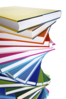 Spiral kitap yığınının makrosu