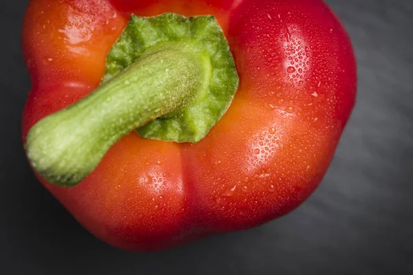Closeup of a fresh red pepper. — Stock Photo, Image