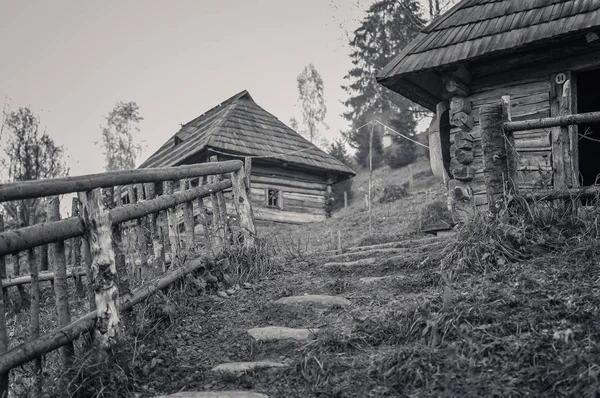 Старі Сільські Будинки Сходи — стокове фото