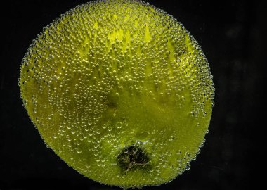 Elma su makro altında