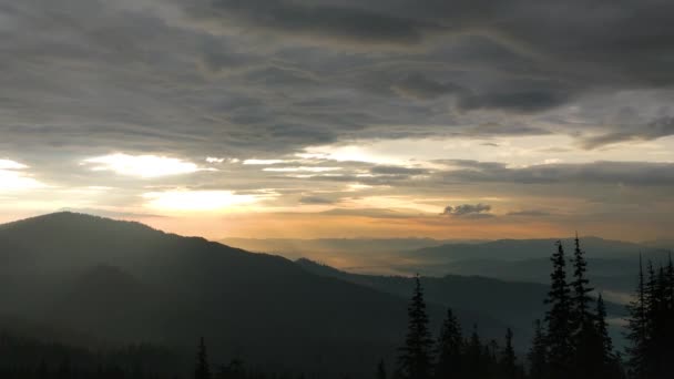 黎明在喀尔巴阡山 — 图库视频影像