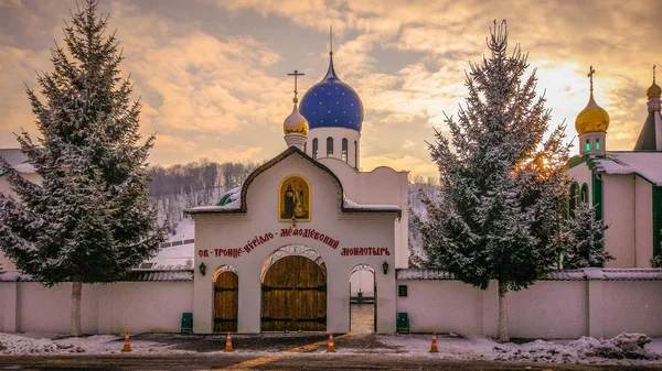 Монастирський Пейзаж Заході Сонця — стокове фото