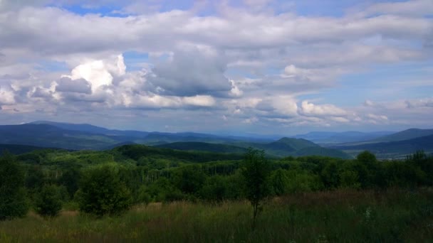 Timelapse Landscapes Carpathian Mountains Summer — Stock Video