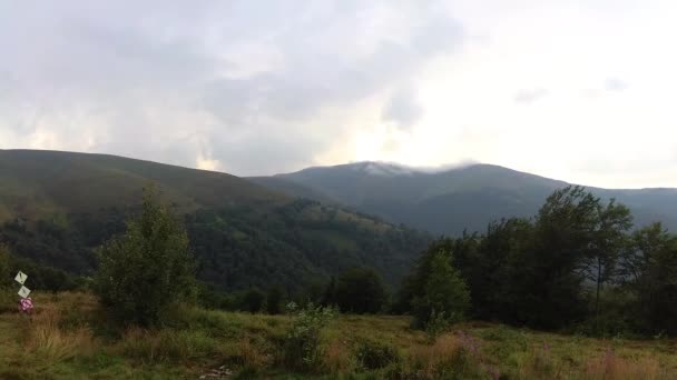 Timelapse Paisagens Das Montanhas Cárpatas Verão — Vídeo de Stock