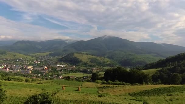 Zeitraffer Landschaften Der Karpaten Sommer — Stockvideo