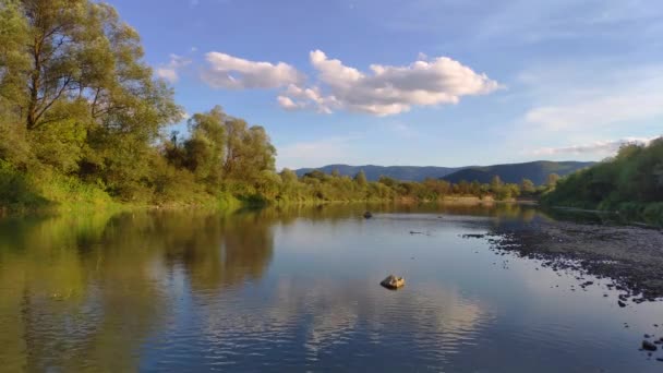 Тимчасом Осінні Карпатські Пейзажі — стокове відео