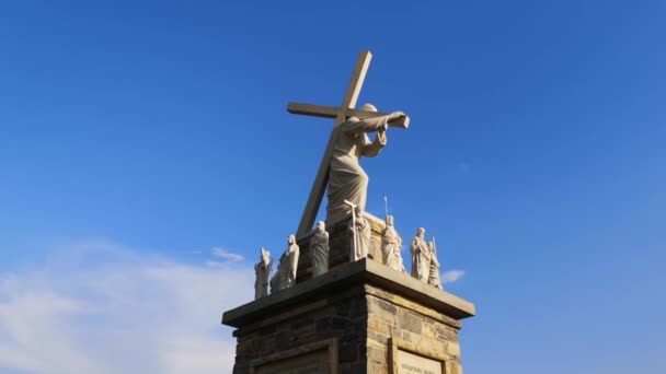 Monument Över Kristus Och Apostlarna — Stockvideo