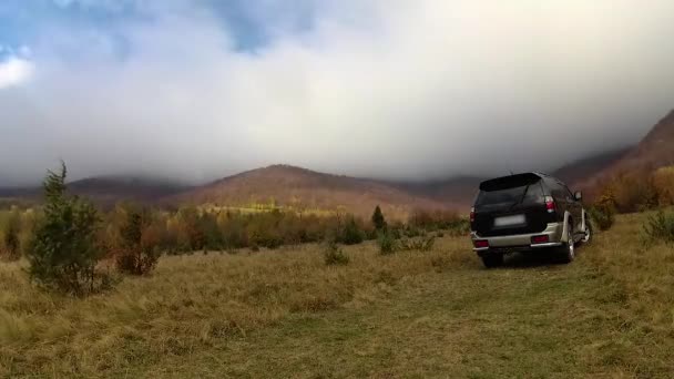 Timelapse Autumn Carpathian Landscapes — Stock Video