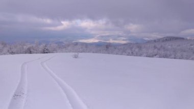 Kış Karpat manzara timelapse