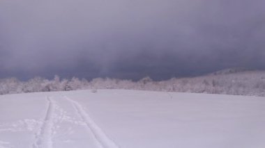 Kış Karpat manzara timelapse