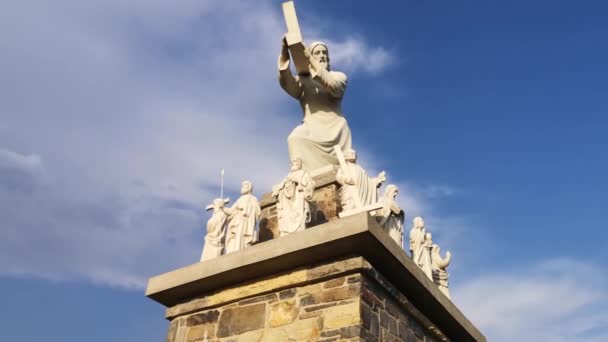 Monumento Cristo Los Apóstoles — Vídeo de stock