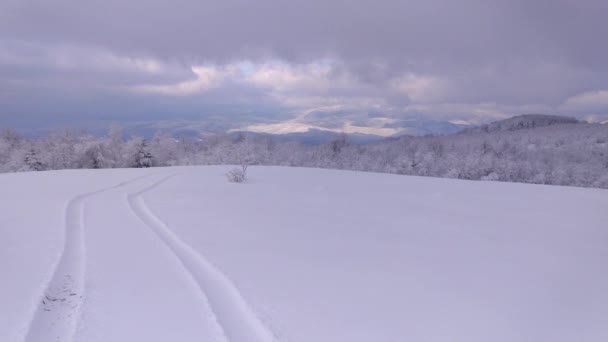 Timelapse Paesaggi Carpatici Invernali — Video Stock