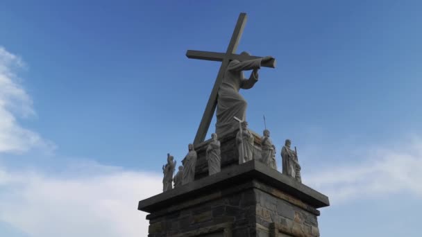 Denkmal Für Christus Und Die Apostel — Stockvideo