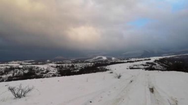 Kış Karpat manzara timelapse