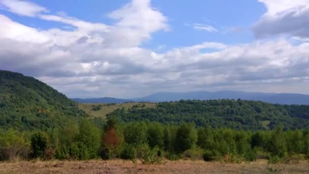 Timelapse Höst Karpatiska Landskap — Stockvideo