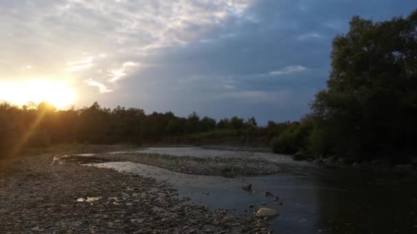 Acqua Del Fiume Montagna Estate — Video Stock