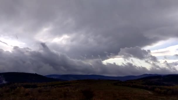 Timelapse Toamnă Peisaje Carpatice — Videoclip de stoc