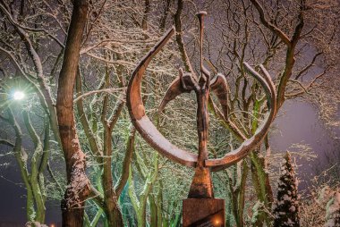 Uzhgorod kış denilen manzara