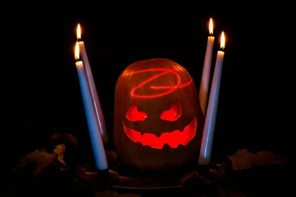 Halloween Pumpkins Kép Ember — Stock Fotó