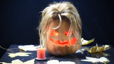 Adam görüntüsünde Halloween Pumpkins