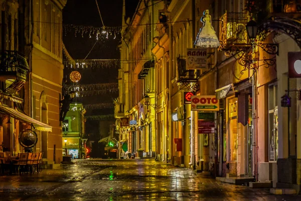 Paisagem Chamada Noite Uzhhorod — Fotografia de Stock