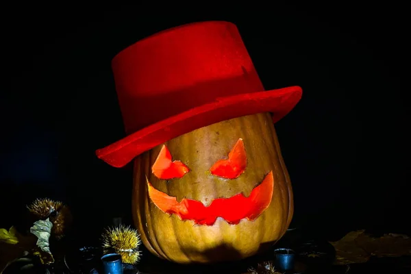 Adam Görüntüsünde Halloween Pumpkins — Stok fotoğraf