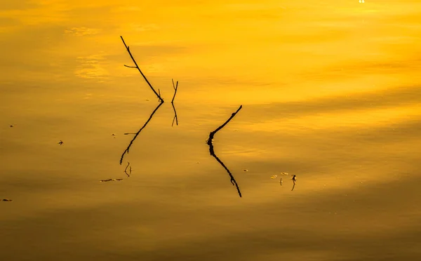 Górska Rzeka Zachodzie Słońca — Zdjęcie stockowe