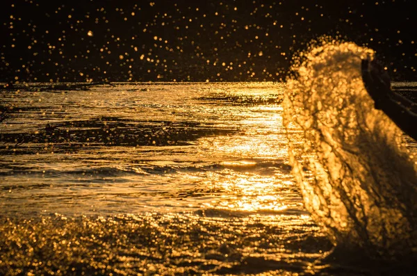 Гірська Річка Заході Сонця — стокове фото