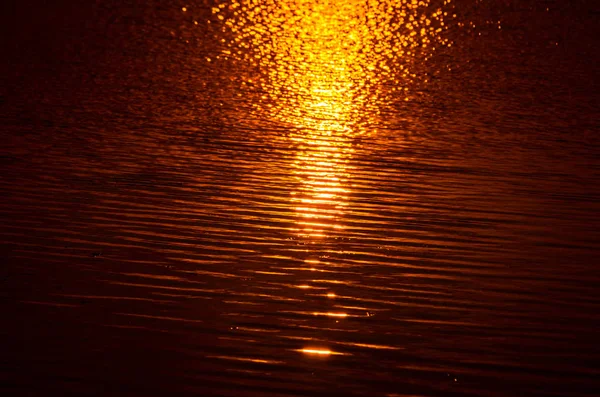 Gün batımında dağ nehri