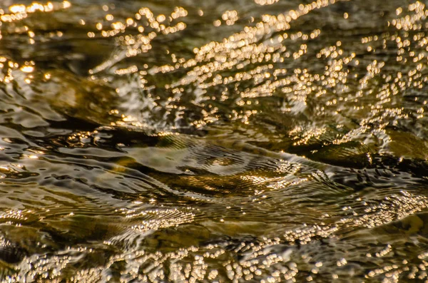 Gün batımında dağ nehri