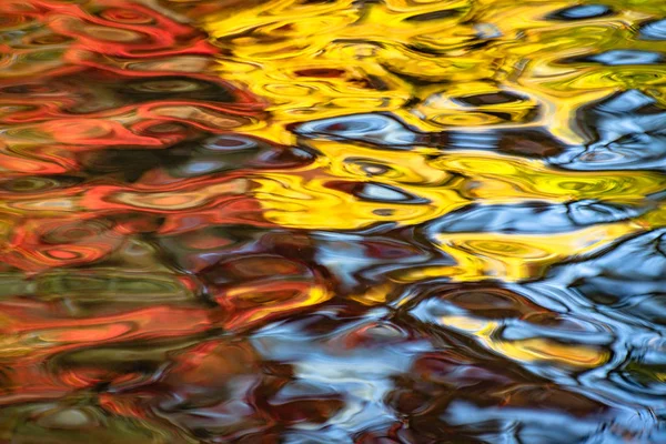 Reflet Dans Une Rivière Montagne Coucher Soleil — Photo