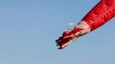 Windsock rüzgarda hareket eder
