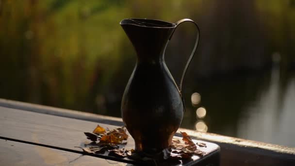 Still Life Decorative Dishes — Stock Video