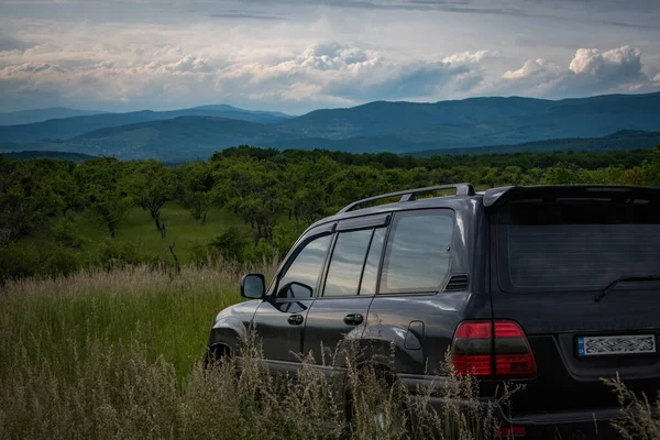 Suv Fährt Den Sommerkarpaten — Stockfoto