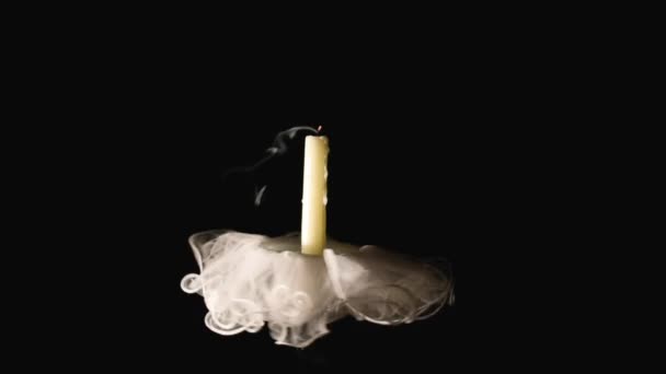 Candelero Con Una Vela Imagen Una Bailarina — Vídeos de Stock