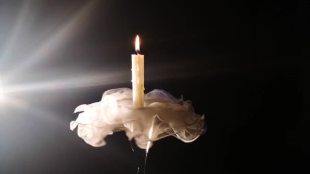 Candlestick Candle Image Ballerina — Stock Video