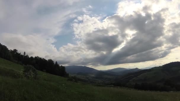 夏のカルパチア山脈の風景 — ストック動画