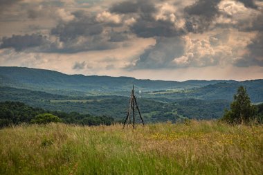 Karpatya dağlarında yaz fırtınası