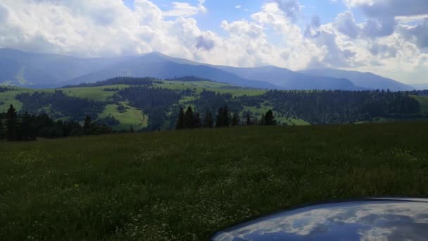 Time Lapse Paysage Été Avec Vue Sur Chaîne Montagnes Borzhava — Video