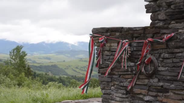 Ett Minnesvärt Heligt Tecken Det Ungerska Folket Verevets Passerar Karpaterna — Stockvideo