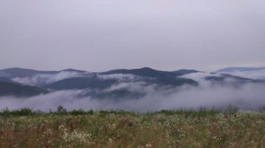 Karpatlar 'da Zaman Hızı Yazı Fırtınası manzarası