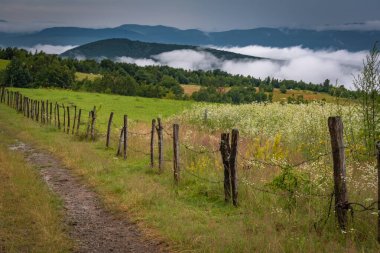 Yaz Karpatları fırtınadan sonra manzara