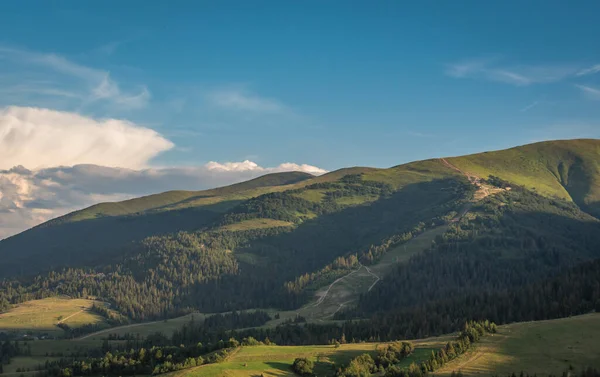 Peisaj Vară Vedere Lanțul Muntos Borzhava Carpați — Fotografie, imagine de stoc