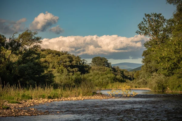 Montaña Paisaje Del Río Verano — Foto de Stock