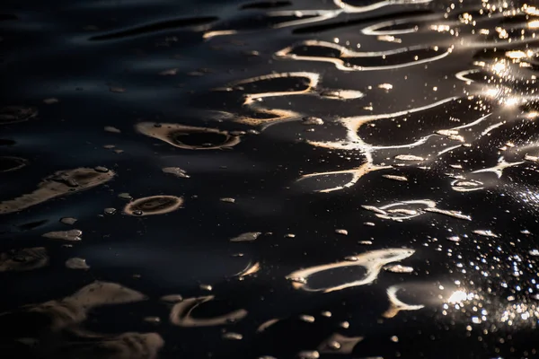 Игра Солнечного Света Пены Течения Воды — стоковое фото
