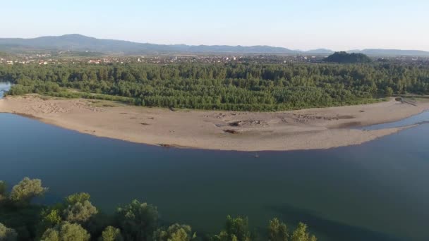 Аэрофотосъемка Горной Реки Карпатах — стоковое видео
